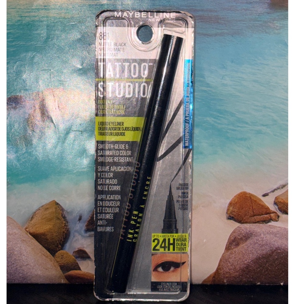Maybelline Tattoo Studio Liquid Ink Eyeliner Pen 881 Matte Black Waterproof 24H